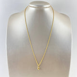 Cadena Lazo 0.95gr / 50cm + Dije Corazon Punteado 0.25gr / 1.3cm Oro Amarillo (Oferta)