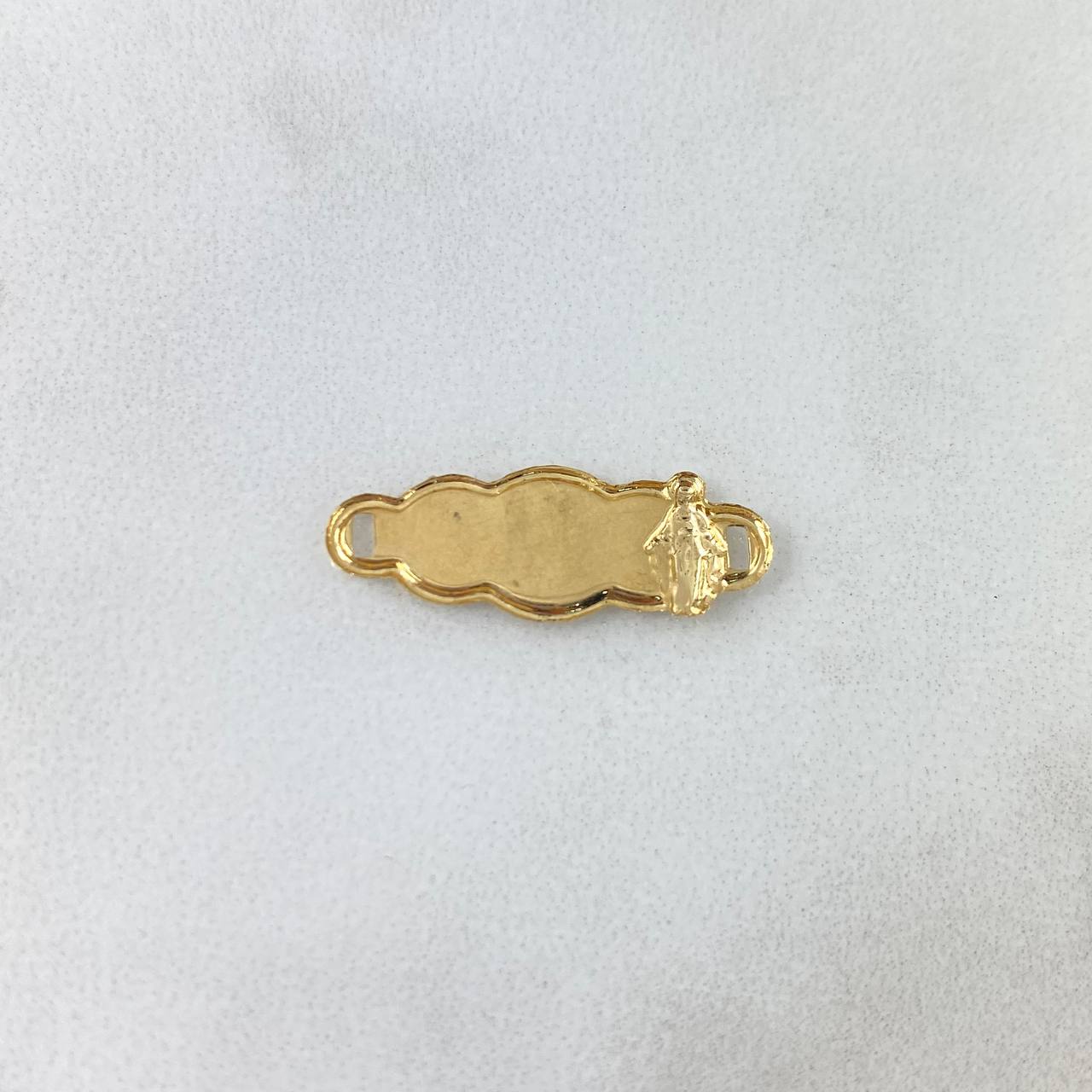 Herraje Placa Nube 0.5gr / 2.2cm / Virgen Milagrosa Oro Amarillo