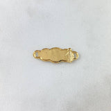 Herraje Placa Nube 0.5gr / 2.2cm / Virgen Milagrosa Oro Amarillo