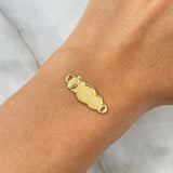 Herraje Placa Nube 0.5gr / 2.2cm / Virgen Milagrosa Oro Amarillo