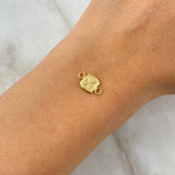 Herraje Letra X 0.3gr / 1.3cm / Marco Cuadrado Oro Amarillo