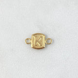 Herraje Letra K 0.3gr / 1.3cm / Marco Cuadrado Oro Amarillo