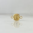 Herraje Letra P 0.4gr / 1.3cm / Marco Cuadrado Oro Amarillo