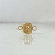 Herraje Letra R 0.35gr / 1.3cm / Marco Cuadrado Oro Amarillo