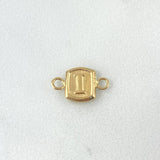 Herraje Letra I 0.35gr / 1.3cm / Marco Cuadrado Oro Amarillo