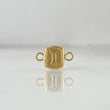 Herraje Letra I 0.3gr / 1.3cm / Marco Cuadrado Oro Amarillo
