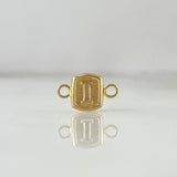 Herraje Letra I 0.3gr / 1.3cm / Marco Cuadrado Oro Amarillo