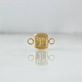 Herraje Letra T 0.3gr / 1.3cm / Marco Cuadrado Oro Amarillo