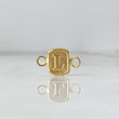 Herraje Letra L 0.35gr / 1.3cm / Marco Cuadrado Oro Amarillo