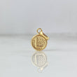 Dije Letra L 0.4gr / 1.5cm / Circulo Texturizado Oro Amarillo