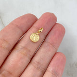 Dije Letra N 0.4gr / 1.5cm / Circular Texturizado Oro Amarillo ©