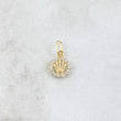 Dije Corona RX 0.35gr / 1.3cm / Circulo - Circones Blancos Oro Amarillo 18K