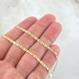 Cadena Plana 6.55gr / 60cm / Tres Oros +3 18K *