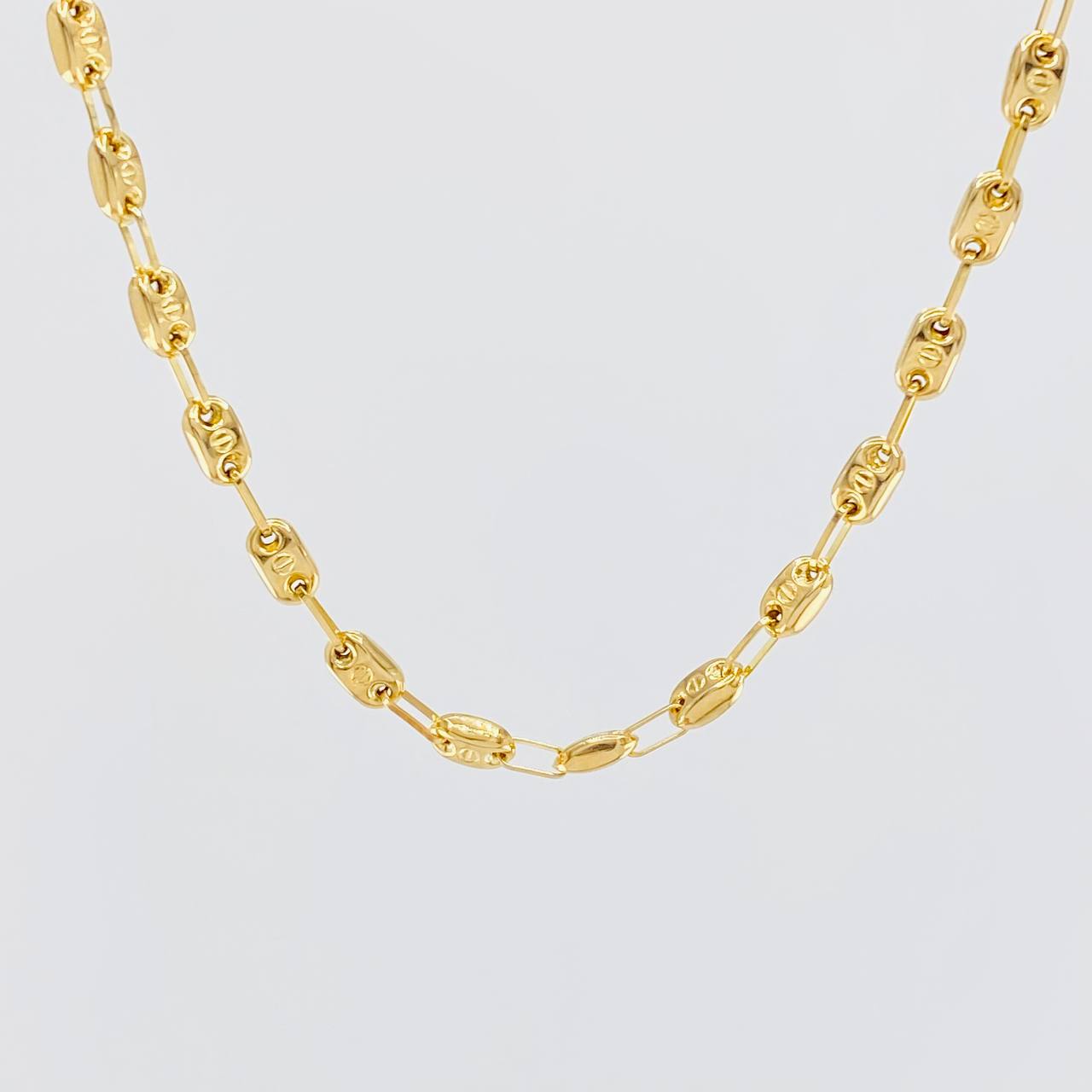 Cadena Rustica Tornillo 8.25g / 50cm / 3.6mm Oro Amarillo 18K