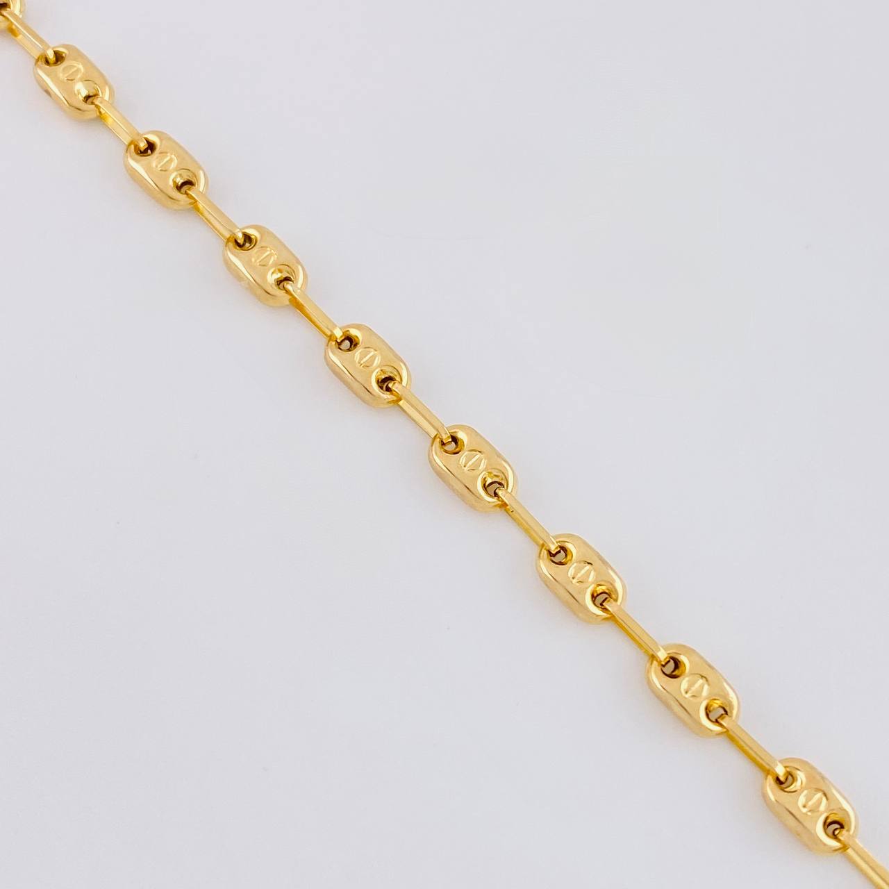 Cadena Rustica Tornillo 8.25g / 50cm / 3.6mm Oro Amarillo 18K