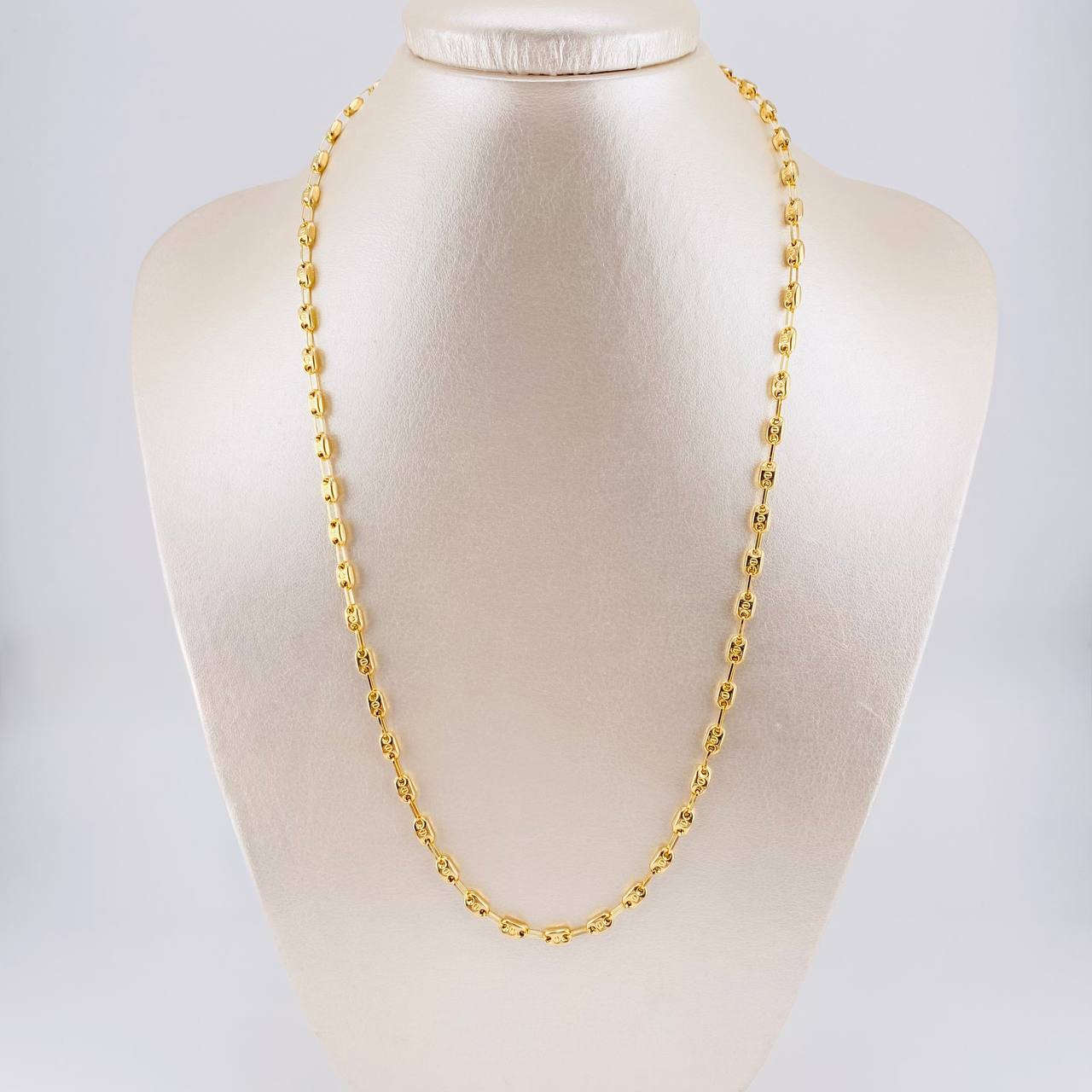 Cadena Rustica Tornillo 8.25g / 50cm / 3.6mm Oro Amarillo 18K