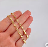 Cadena Rustica Tornillo 8.25g / 50cm / 3.6mm Oro Amarillo 18K