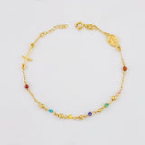 Pulso Modulable Denario Virgen Milagrosa 2g / 17.9cm - 16cm / 2.6mm Oro Amarillo 18K