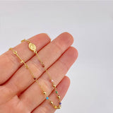 Pulso Modulable Denario Virgen Milagrosa 2g / 17.9cm - 16cm / 2.6mm Oro Amarillo 18K