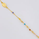 Pulso Modulable Denario Virgen Milagrosa 2g / 17.9cm - 16cm / 2.6mm Oro Amarillo 18K