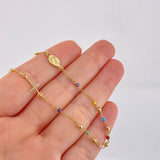 Pulso Modulable Denario Virgen Milagrosa 2g / 17.9cm - 16cm / 2.6mm Oro Amarillo 18K