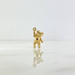 Dije Oso Corazon 1.85gr / 2.3cm / Circon Café Negro Oro Amarillo