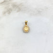 Dije Virgen Milagrosa 0.6gr / 1.7cm / Circones Blancos Oro Amarillo ©