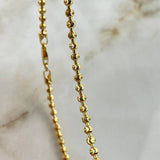 Tobillera Militar Luna 8.65gr / 26cm / 3mm Bolas Diamantadas Oro Amarillo Nac.Esp