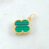 Dije Trebol Verde 1.8gr / 2.2cm / Oro Amarillo Nac.Esp. 18K