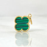 Dije Trebol Verde 1.8gr / 2.2cm / Oro Amarillo Nac.Esp. 18K