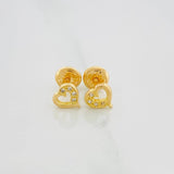 Topos Silueta Corazón 0.85 g / 5.7 mm Oro Amarillo 18K