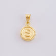 Dije Mate Letra S Bordeado 0.4g / 1.5cm Oro Amarillo 18K