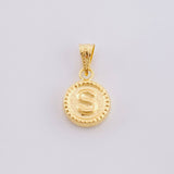 Dije Mate Letra S Bordeado 0.4g / 1.5cm Oro Amarillo 18K