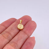 Dije Mate Letra S Bordeado 0.4g / 1.5cm Oro Amarillo 18K