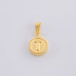 Dije Mate Letra T Bordeado 0.4g / 1.5cm Oro Amarillo 18K