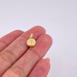 Dije Mate Letra T Bordeado 0.4g / 1.5cm Oro Amarillo 18K