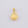Dije Mate Letra L Bordeado 0.45g / 1.5cm Oro Amarillo 18K