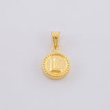Dije Mate Letra L Bordeado 0.4g / 1.5cm Oro Amarillo 18K