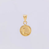 Dije Mate Letra L Bordeado 0.4g / 1.5cm Oro Amarillo 18K