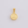 Dije Mate Letra M Bordeado 0.4g / 1.5cm Oro Amarillo 18K