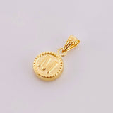 Dije Mate Letra M Bordeado 0.4g / 1.5cm Oro Amarillo 18K