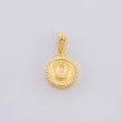 Dije Mate Letra o Bordeado 0.4g / 1.5cm Oro Amarillo 18K