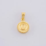 Dije Mate Letra o Bordeado 0.4g / 1.5cm Oro Amarillo 18K