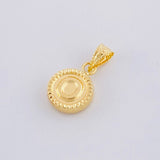 Dije Mate Letra o Bordeado 0.4g / 1.5cm Oro Amarillo 18K