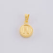 Dije Mate Letra N Bordeado 0.45g / 1.5cm Oro Amarillo 18K