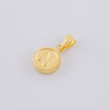 Dije Mate Letra N Bordeado 0.45g / 1.5cm Oro Amarillo 18K