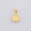 Dije Mate Letra I Bordeado 0.4g / 1.5cm Oro Amarillo 18K