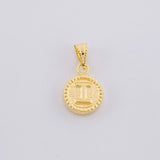 Dije Mate Letra I Bordeado 0.4g / 1.5cm Oro Amarillo 18K