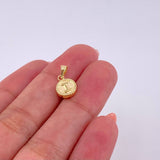 Dije Mate Letra I Bordeado 0.4g / 1.5cm Oro Amarillo 18K