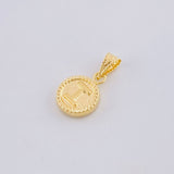 Dije Mate Letra I Bordeado 0.4g / 1.5cm Oro Amarillo 18K